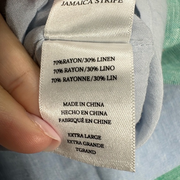 Rails Ari dress multi colored stripe linen blend size XL - Picture 9 of 10